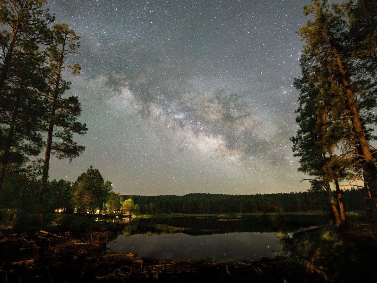 The milky way and stars lighting up the night sky