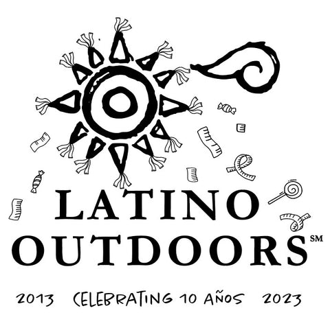 Logo for the 10th anniversary of the Latino Outdoors Organization